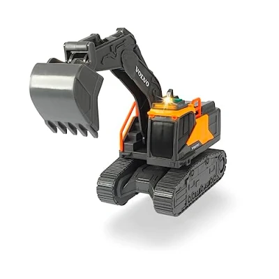 Immagine di Dickie Toys QDKT062056 Escavatrice Volvo cingolata, giocattolo utilizzabile nella sabbiera, con luce e suono batterie incluse, 23 cm, colori giallo/grigio
