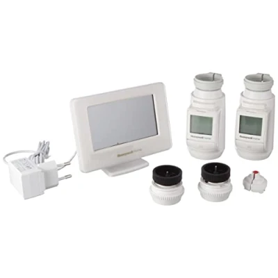 Immagine di Honeywell Home THR99C3112 Evohome Termostato Wi Fi Smart con Modulo Relè, Controllo della Caldaia e 2 Teste Termostatiche Wireless, Bianco