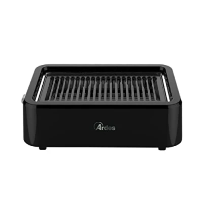 Immagine di ARDES ARGRILL01 Barbecue Elettrico Senza Fumo GRILL AMO, BBQ Riscaldamento Infrarossi 1100 W, Griglia Elettrica Portatile da Balcone Interno o Esterno con Removibile