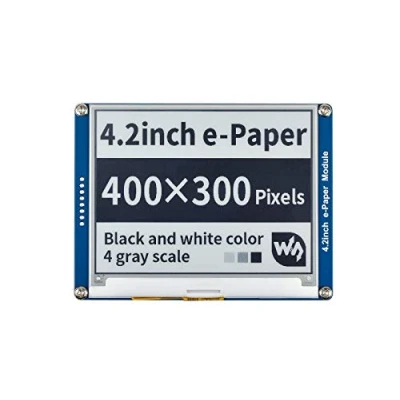 Immagine di Waveshare 4.2 Inch E Paper Display Module Kit 400 x 300 Resolution 3.3v/5v ink Electronic Screen with Embedded Controller SPI Interface for Raspberry Pi/Jetson Nano/Arduino,Support Full Refresh