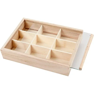 Immagine di Creativ Piccola bacheca/espositore in legno Paulownia Tomentosa, 1 pezzo 17 x 13 cm