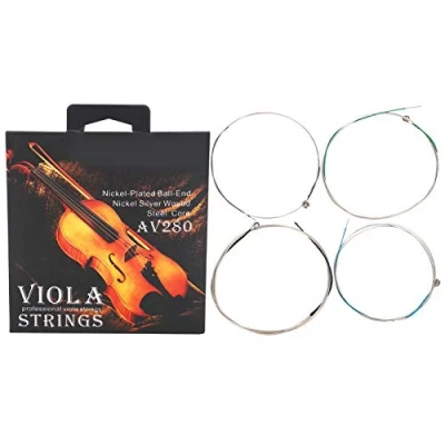 Immagine di 4 pezzi/set corde Per viola, Viola professionali universali con anima in acciaio e A D G violette da 14 &quot; 16&quot; toni ricchi caldi Corda Sol