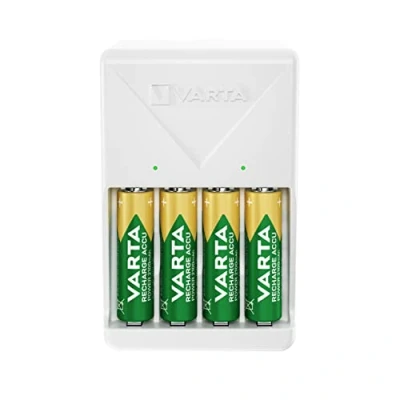 Immagine di VARTA Caricabatterie, incl. 4X AA 2100mAh, caricatore per batterie ricaricabili, carica 2 o 4 AA/AAA contemporaneamente, Plug Charger