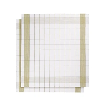 Immagine di De Witte Lietaer 200064 Set di 2 Strofinacci Lino/Cotone 68 x cm, 50% Cotone, Lino, Verde, 68x68 cm