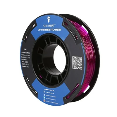 Immagine di SainSmart piccola bobina 1,75 mm TPU flessibile filamento 3D 250 g, precisione dimensionale +/ 0,05 mm, Shore 95A, Lila