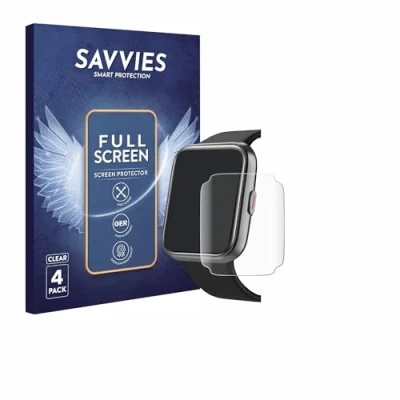 Immagine di savvies (4 Pezzi Full Screen Pellicola Protettiva per Tensky ID208 Plus 1.8&quot; Cover Copertura [Completa Trasparente, 3D Curved]