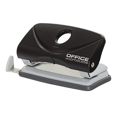 Immagine di OFFICER PRODUCTS 18051111 05 perforatrice, fino a 10 fogli, meccanismo e alloggiamento in metallo, braccio plastica (ABS), colore: nero, tappo antiscivolo per la base