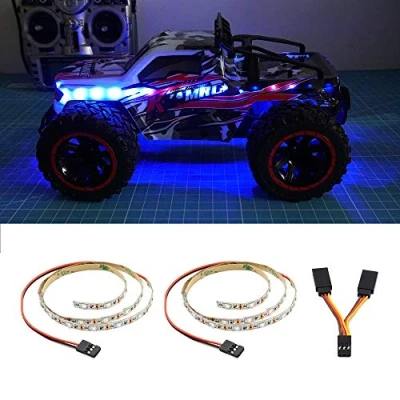 Immagine di Striscia luminosa a LED per RC ad ala fissa aereo, aereo volante AR, modello drone, auto, camion (blu)