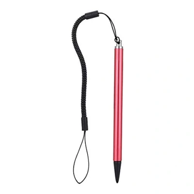 Immagine di touch Pen con cordino elastico, penna screen per pittura Stilo resistivo navigatore PDA POS Compatibile tutti i dispositivi touchscreen resistivi(rosso)