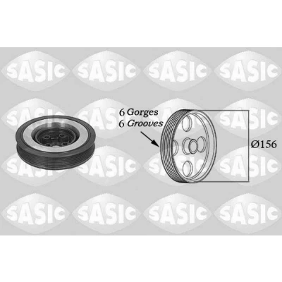 Immagine di SASIC 9001802 Puleggia Albero Motore 156 VOLKSWAGEN: Polo III Hatchback, Transporter 4, GOLF 3, AUDI: A6 C4 Avant, SEAT: Alhambra I