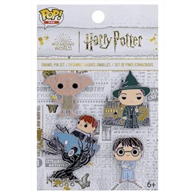 Immagine di Loungefly POP! 4 Pack PIN SET: HP ANNIVERSARY Harry Potter Probabilità Di 1/6 Per La Variante Chase AMBER OF SECRETS Spille Smaltate Spilla Da Collezione Carina Gli Zaini
