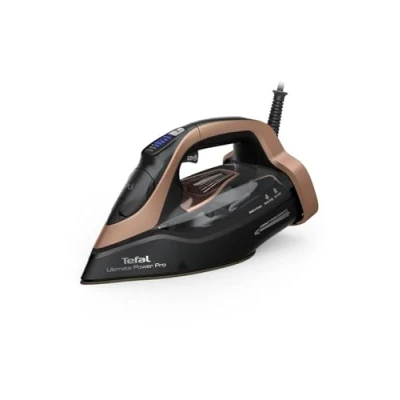 Immagine di Tefal Ultimate Power Pro FV9E50E0 Ferro da stiro a vapore, 3200 Watt, potenza continua 85 g/min., Colpo di sistema pompa, 2 livelli protezione antimacchia, nero/bronzo,