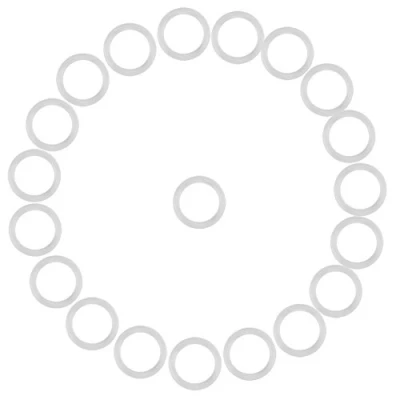 Immagine di Supporto per Ciuccio Sicuro da 20 Pezzi, Accessori Fittizio O ring Adattatore Clip a Catena Bambino Bambini Ragazze Ragazzi (Trasparente)
