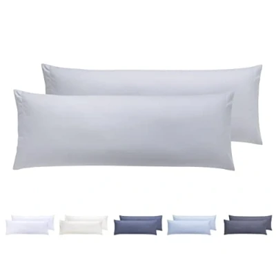 Immagine di Todocama set di 2 federe per cuscino, in microfibra extra morbida, ipoallergenica, da 90 x 40 cm grigio chiaro (8435439012966)