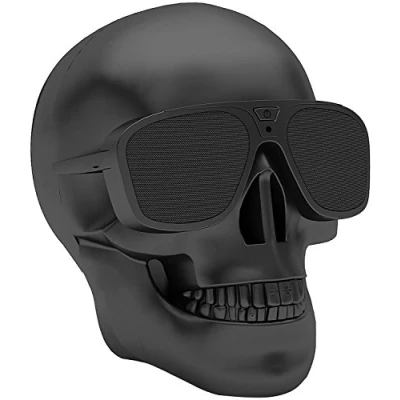 Immagine di Altoparlante senza fili, Possec Altoparlanti Portatili Stereo del Cranio di Bluetooth Supporto AUX per iPhone 7 Plus Tablet PC Smartphone Nero