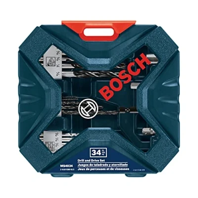 Immagine di BOSCH MS4034 Set di perforazione e guida, 34 pezzi, colore: nero