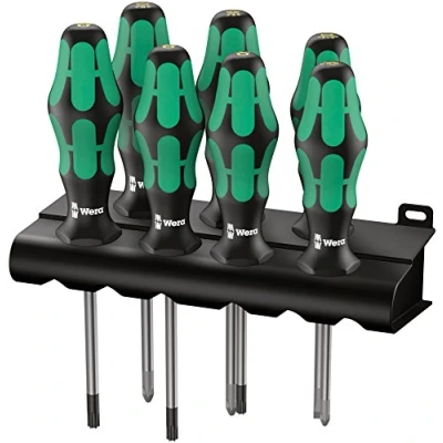 Immagine di Wera 335/350/367/7 Lasertip Officina e meccanica Kit cacciaviti 7 parti Taglio, Croce Phillips, Pozidriv, TORX interno