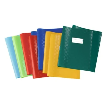 Immagine di HERMA Copertina per quaderni, formato A4, con etichetta iscritti, in plastica resistente e lavabile, la scuola, 10 pezzi, colori assortiti, 19997