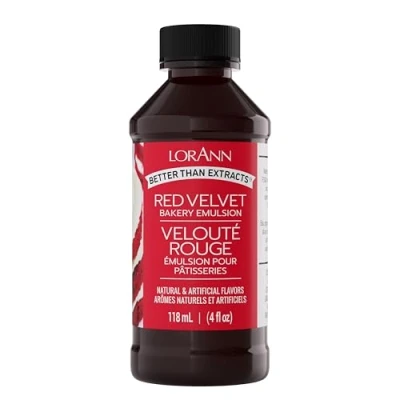 Immagine di Lorann Oils, emulsione Naturale per Pasticceria Red Velvet, con Aroma Artificiale, 118,3 ml