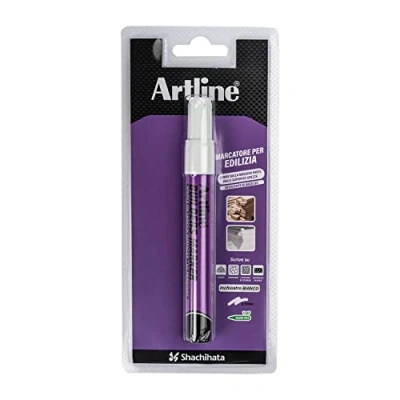 Immagine di Osama Artline Special Purpose Pennarello Indelebile Bianco Edilizia e Uso Esterno, Pennarelli Punta Grossa Conica 2,3 mm Superfici Grezze, Legno Altro, Indelebili Resistenti a Raggi UV