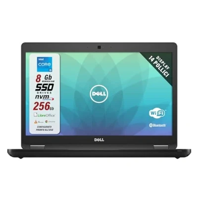 Immagine di Dell Latitude 5480 14 pollici HD Intel Core i5 256 GB SSD 8 memoria Windows 10 Pro Webcam Business Notebook Laptop (Ricondizionato)