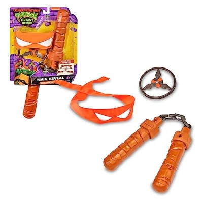 Immagine di GIOCHI PREZIOSI TARTARUGHE NINJA 2023 CAOS MUTANTE SET ROLE PLAY MASCHERA E ARMI DA COMBATTIMENTO DELLA TARTARUGA MICHELANGELO STELLA INCLUSA BAMBINI BAMBINE A PARTIRE DAI 4 ANNI
