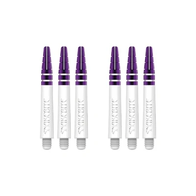 Immagine di RED DRAGON Peter Wright Snakebite Nitrotech steli corti, bianchi e viola, 2 set per confezione (6 in totale)