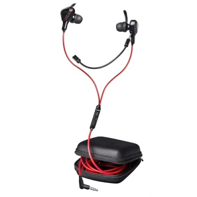 Immagine di Trust Gaming GXT 408 Cobra Auricolari con Microfono, Cuffie In Ear, Jack 3,5 mm, Cavo Adattatore per PC, Cuffiette Multipiattaforma Computer, Console, Laptop, Telefono, Tablet Nero