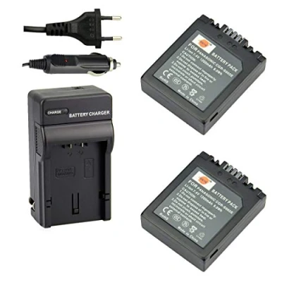 Immagine di DSTE 2 pacco Ricambio Batteria + DC62E Caricabatteria Compatibile per Panasonic S002E Lumix DMC FZ1 FZ2 FZ3 FZ4 FZ5 FZ10 FZ15 FZ20 como CGA S002 S002A