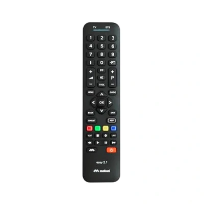 Immagine di Meliconi Easy 2.1 Telecomando Universale 2 in 1, sostituisce e raggruppa i telecomandi di 1 TV Decoder, tastiera completa, tasti specifici per smart TV.