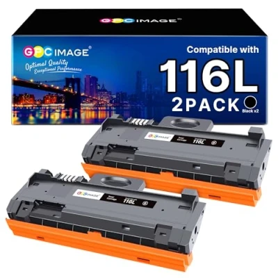 Immagine di GPC Image MLT D116L Compatibili per Samsung D116S Cartucce Toner Xpress M2675F M2885FW M2835DW M2825DW M2825ND M2675FN M2625D M2875FD M2875FW M2835 M2885 M2675 (Nero, 2 Pack)