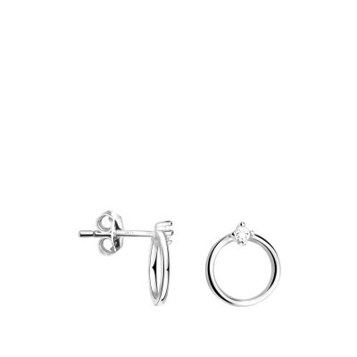Immagine di SOFIA MILANI Orecchini da Donna in Argento 925 con Pietra Zircone Orecchino a Perno Cerchio E2316