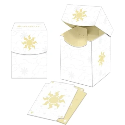 Immagine di Ultra Pro Mana 8 100+ Deck Box Plains for Magic: The Gathering, Memorizza e contiene 100 carte di dimensioni standard, durevole custodia protettiva per da collezione