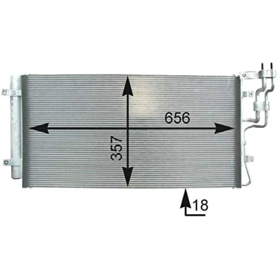 Immagine di Condensatore, Climatizzatore MAHLE ORIGINAL AC 436 000P