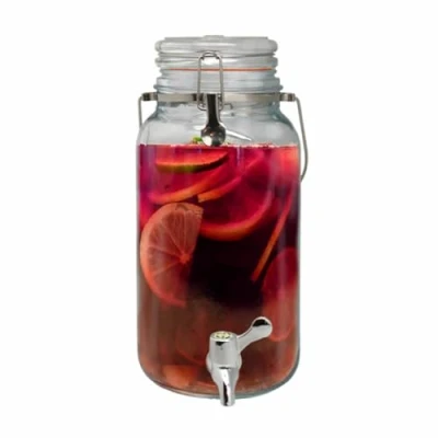 Immagine di Nerthus Distributore di Bevande in Vetro con Rubinetto, la Confezione può variare, 4 L