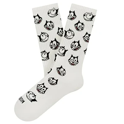 Immagine di Jimmy Lion Calzini per uomo e donna Felix The Cat Edizione limitata, Athletic Smile White, M
