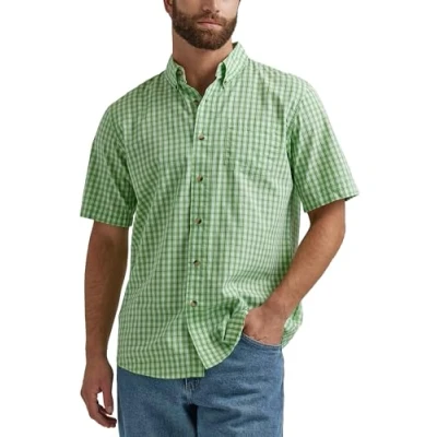 Immagine di Wrangler Authentics Camicia Classica Scozzese a Maniche Corte da Uomo, Ombra Foresta, XL