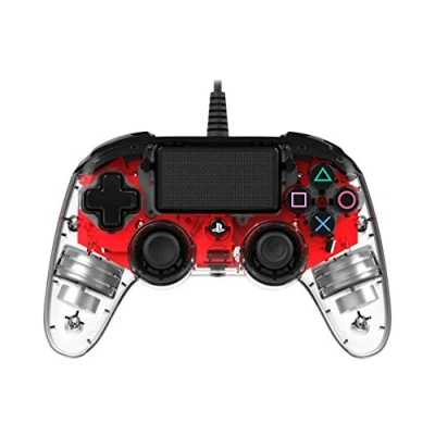 Immagine di Nacon Compact Controller PS4 Ufficiale Sony PlayStation, Crystal Rosso