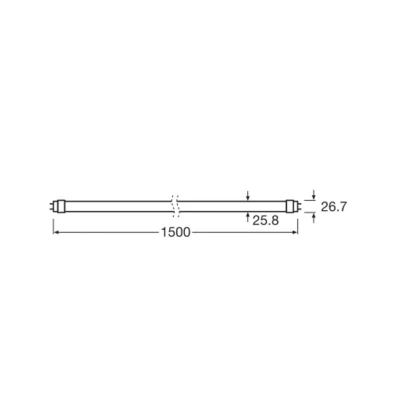 Immagine di OSRAM Tubo A LED ERP: (A G) G13 forma tubolare T8 17.6 W = 58 Bianco neutro (Ø x A) 26.70 mm 1 pz.