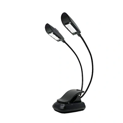 Immagine di Infitronic IN3LED2NL 6 LED luce leggio/lampada da lettura/leggio/lampada a morsetto/lampada lettura/lampada libro, colore nero