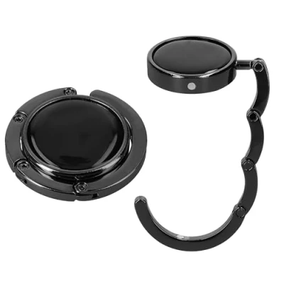 Immagine di kwmobile Set 2x Gancio Borsa da Tavolo Appendi in Alluminio Pieghevole Antiscivolo Antigraffio Appendiborsa Scrivania Max 3 kg