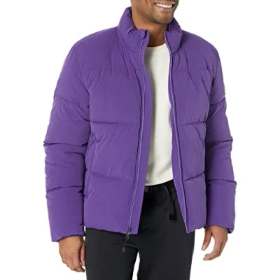 Immagine di Amazon Essentials Piumino con Collo a Lupetto (Disponibile in Taglie Extra Forti) Uomo, Porpora, XS