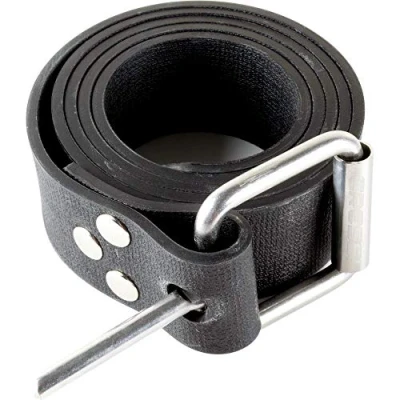Immagine di Cressi Fibbia Inox Tipo Marsigliese, Portapiombi per Uso Subacqueo Unisex Adulto, Nero/Argento, Cintura Elastica