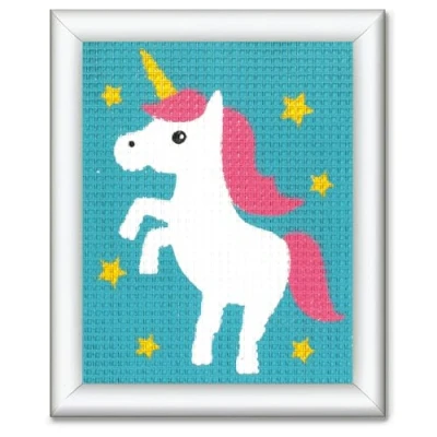 Immagine di Vervaco Einhorn Confezione da Ricamo, Cotone, Multicolore, 12.5 x 16.0 0,3 cm