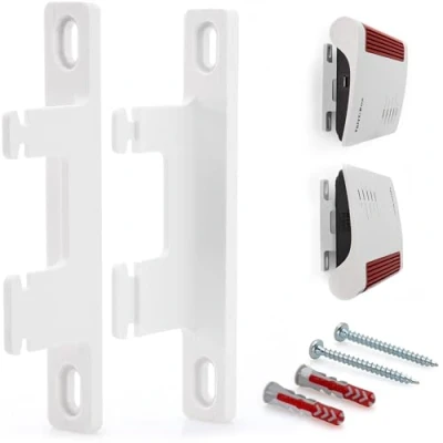 Immagine di Babotech Supporto a Parete per Fritzbox 7590 AX 7530 7510 5590 5530 6660 6890 6850 4040 Fritz Box Staffa: Due Pezzi Inclusi Hardware di Montaggio, Viti e ancoraggi V2