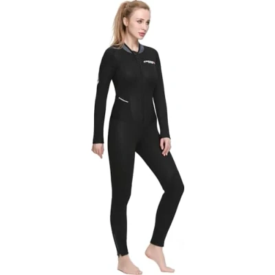 Immagine di Cressi Endurance Lady Monopiece Wetsuit 3mm, Muta Donna Monopezzo in Neoprene Bifoderato, Nero, S/2