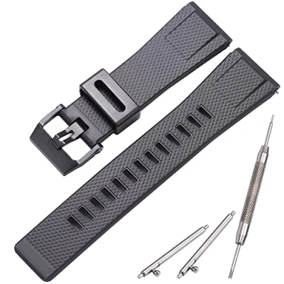 Immagine di MCXGL cinturino in resina adatto per Caiso G Shock GA 2000 PRG 600 650 PRW 6600 da uomo, gomma, impermeabile, 24 mm, accessorio polso (A nero)