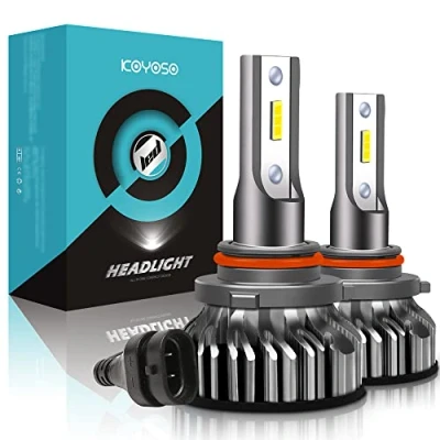 Immagine di KOYOSO Lampadine 9005/HB3 LED 10000LM, Kit Lampada Sostituzione per Alogena Lampade e Xenon Luci, 12V 6000K Bianco