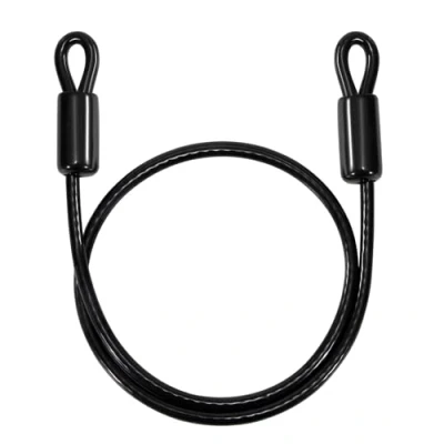 Immagine di GUNGY Cavo Antifurto per Biciclette di Sicurezza Bici in acciaio 1M Lunghezza 8mm Spessore con Rivestimento PVC Lucchetti Lucchetto a U o Disco Nero