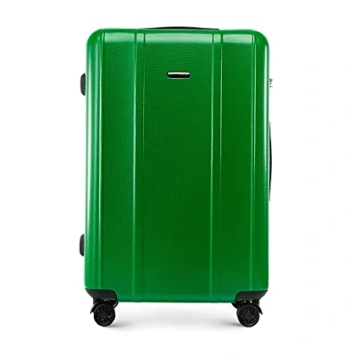 Immagine di WITTCHEN Classic Line Elegante valigetta in policarbonato robusto con goffratura verticale TSA, verde, Kosmetikkoffer, moderno
